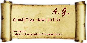 Almásy Gabriella névjegykártya